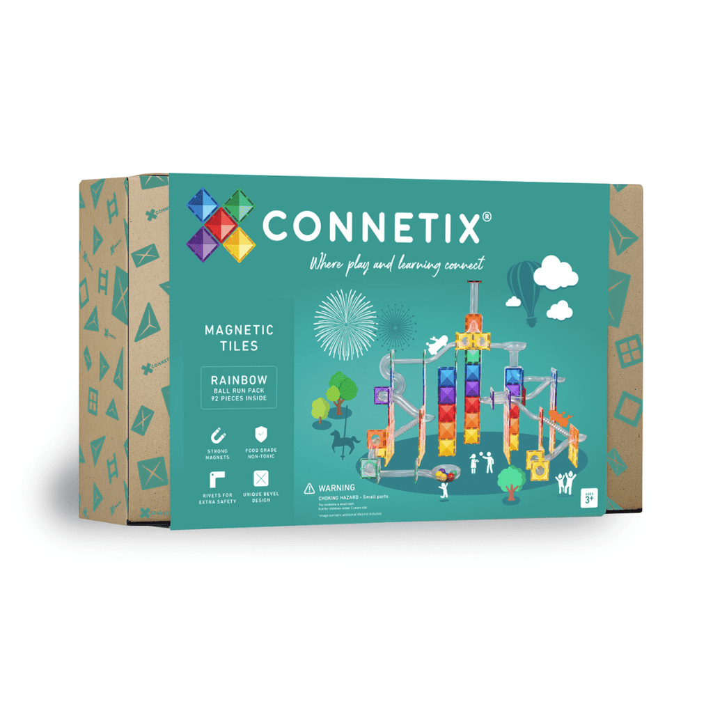 Connetix Rainbow Ball Run Pack 92 pc bei Yay Kids