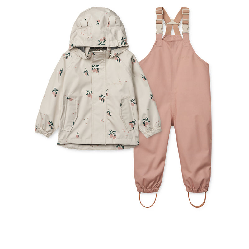 Liewood Rainwear Set Manu Peach / Sea shell bei Yay Kids