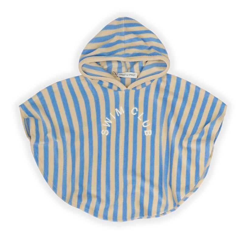 Sproet & Sprout Terry Poncho Stripes Sesame bei Yay Kids