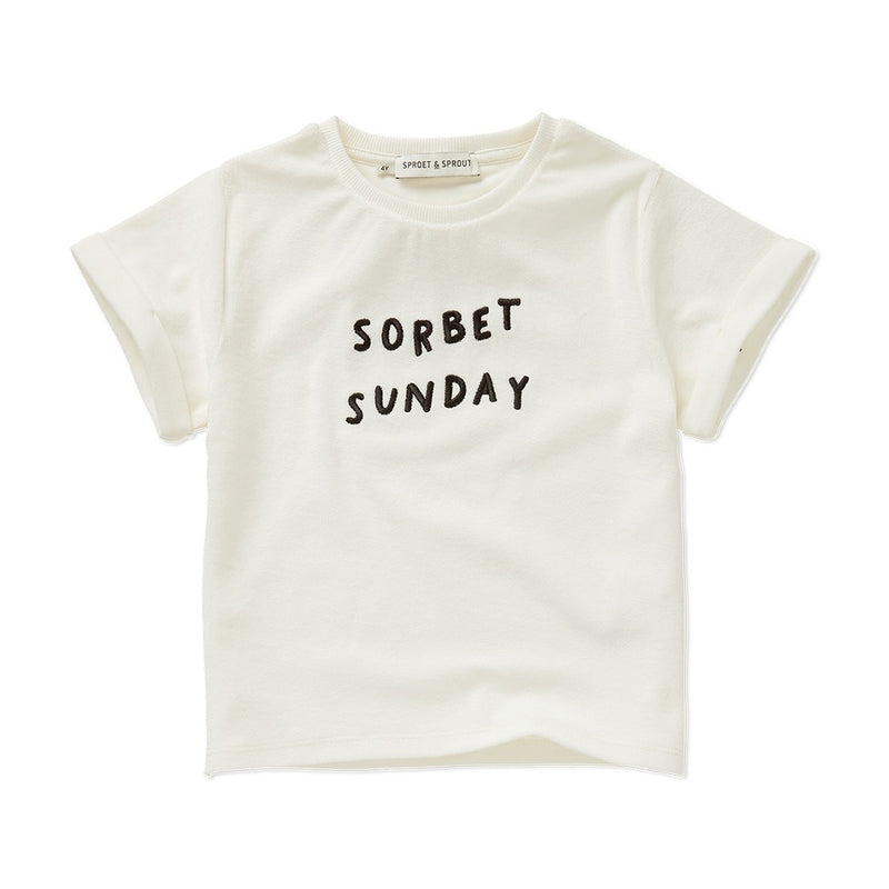 Sproet & Sprout Terry T-Shirt Sorbet Sunday Off-White bei Yay Kids