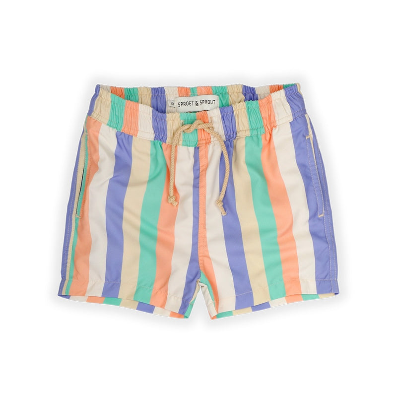 Sproet & Sprout Swim Shorts Multi Color Stripes Nectarine bei Yay Kids