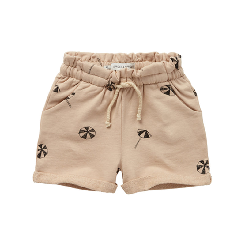 Sproet & Sprout Paperbag Shorts Umbrella in Beige bei Yay Kids