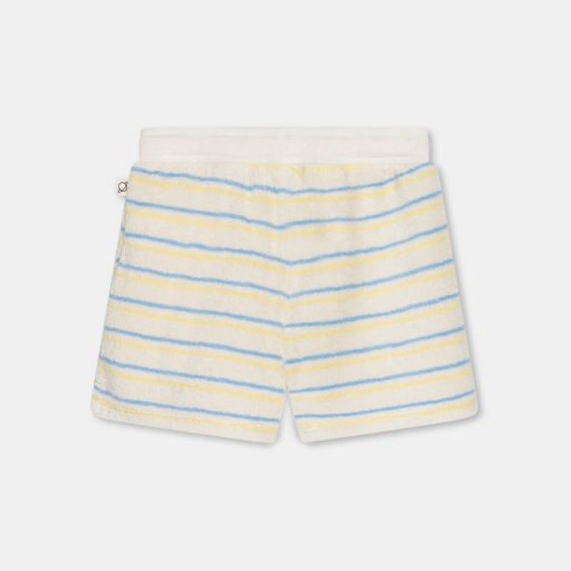 My Little Cozmo Shorts in Weiss mit blauen und gelben Streifen bei Yay Kids